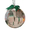 Décorations de Noël 9cm Clear Ball Boîte-cadeau Remplissage Bowknot Incassable Décoration de vacances Arbre de Noël Suspendu Ornement Pendentif