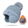 Casquette de Protection d'oreille en daim pour enfants, chapeau en laine tricoté froid et chaud, à la mode, Standard H, tendance, hiver 9907