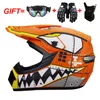 Casques de moto Casque tout-terrain léger professionnel Racing ATV Véhicule Downhill DH Cross Livré avec 3 cadeaux gratuits