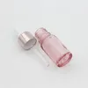 Cherry Pink Glass Essential Oil Parfume Bottle Liquid Reagent Pipette Droper flaskor med Rose Gold Cap 10-50 ml WJEBRE