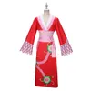 Anime Boa Han Cosplay Costume Sexy Empire Red Kimono Dress Outfits Cloak Earring Halloween Carnival Party Costumes for Womencosplay