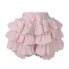 Kobiety szorty harajuku y2k słodkie różowe białe aksamitne spodnie dyniowe Lolita Bloomers JK Plush Japońskie Kawaii Ruffles Lantern