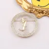 Luxury Women Men Designer Brand Letter Brooches 18K Gold Plated Inlay Crystal Rhinestone Jewelry Brooch Flower Pearl Pin Marry Christmas Party Gift Accessorie