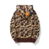 Una felpa con cappuccio con zip intera BAPE Bathing New Shark Cookie Beauty