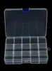 1Pcs Convenient Fishing Lure Tool Case Tackle Boxs Plastic Clear Fishing Track Box With 15 Compartments Whole4641854