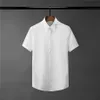 Yeni düz renkli erkek gömlekler lüks metal dekorasyon kısa kollu erkek elbise gömlekleri moda ince fit erkek artı boyutu 4xl216r