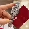 럭셔리 시계 여성 시계 시계 시계 디자이너 다이아몬드 시계 고품질 석영 운동 크기 27x37 스테인레스 스틸 팔찌 여성 안티 페이딩 패션 시계