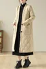 Korki damskie płaszcze duże rozmiary dla kobiet 2023 Zima średnia długość luźne kieszenie vintage zagęszczona pikowana płaszcz Abrigos Z3061