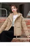 Trench da donna 2023 cappotto invernale corto tinta unita giacca con bottoni tasca con cerniera top spesso impermeabile sciolto moda caldo