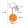 Schlüsselanhänger 1 stücke Harz Simulation Obst Zitrone Block KeyChain Auto Rucksack Anhänger Dekor Accessries Geschenk