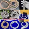 merk mode vrouw Zware Cubaanse Miami Chain Bling Baguette Diamond Sterling Zilver 925 d Kleur Vvs Moissanite Luxe Mannen Ketting