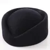 Cappello berretto in feltro di lana da donna di alta qualità a goccia fantasia hostess hostess cappello portapillole cappellino base fascinator modisteria 210311286i