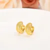 22 K 24 K Thai Baht plaqué or jaune boucle d'oreille véritable flash de femmes resplendissantes filles mode enfants enfants bijoux 228n