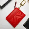 Luxury Wallet Bag Unisex Designer Key Pouch Fashion Cow Leather Purse Keyrings Mini Walls Coin Credit Card Holder 5 Colors KeyChain with Box