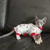 Kedi Kostümleri Noel Noel Baba Kostüm Sfenks Sıcak Sweater Tüysüz Kış Polar Coat Devon Rex 4-Bleged Sulma Pet