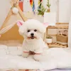 Hundkläder husdjur kläder husdjur hoodie med två öron mysiga nalliga katt hoodies stilfull vinter två-ben design mjuk komfort