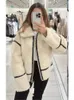 Women s Fur Faux Women Fake Zipper Jacket Coat Loose Long Sleeve Lapel Collar Thicken Coats 2023 Winter Fashion Female Warm Street Outwears 231009