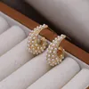 Kolczyki stadnorskie 2023 Korea Design Fashion Biżuterii 14K złota platowana kropla perła elegancka damska codzienna akcesoria do pracy
