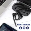 Headsets est K18 Bluetooth Headset Wireless Earphones Noise Reduction Handsfree Headphones With HD Dual Mic For All Smart Phones 231007