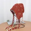 Bérets Perles élégantes Bonnet Chapeau Respirant Y2K Crochet Décors de vacances