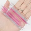 Puntjes Gereedschap 500 Stuks Dualend Cuticle Pusher Crystal Sticks Kleurrijke Dode Huid Remover Sticker Picker Manicure Zorg Schoon 231007