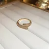 Designer-Titanstahl-Zirkon-Schlangenförmiger offener Ring Liebesring Deluxe-Zirkonia-Verlobungsring mit Nägeln