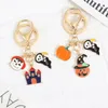 Keychains Halloween Series Alloy Keychain Death Witch Pumpkin Ghost Festival Pendant Student Par Bag Dekorativ hängning