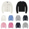 2023 Nouvelle femme Col rond et col en V Pull Designer Luxe Ralphs Polos Manteau classique Mode RL Petit Cheval Logo Broderie Tricots Laurens Bouton Tricot