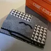 Diseñadores Cashmere Jacquard Bufanda larga para mujer Diseñador Houndstooth Bufandas de punto Marca Francia Acolchado Bufandas para la cabeza de alta calidad Mantón a cuadros Hijab Sciarpa