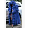 Women's Fur 2023 Winter Super Long Imitation Solid Color Coat Loose Fashionable Warm Thickened Extra Large-Size Hooded