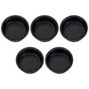 Castiçais 5 Pcs Copo Acessórios Preto Decoração de Casamento Stands Pilar Velas Mesa Central Taper Jar