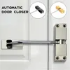 Fechadura automática de porta, força ajustável, mola, dobradiça, canal de porta com classificação de fogo, superfície de aço inoxidável, fechamento automático