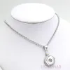 Whole ABクリスタルスナップネックレス交換可能なスナップペンダントネックレスフィット18mmスナップボタンジュエリーdiy bijoux collier262y