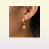 Moon Star Earring Dangle Cute Moon Starbust Charm Gold Plated 2018 Christmas Gift Gift 925 Sterling Silver Gorgeous Women Jewelry7585199