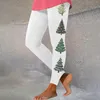 Leggings femininas calças natal impresso estiramento longo yoga calças pacote trabalho de casa roupas femininas mistura de algodão