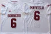 Oklahoma Sooners Football Jersey w magazynie 1 Kyler Murray 6 Baker Mayfield 28 Adrian Peterson 32 Samaje Perine zszyta koszulka kobiet rozmiar młodzież