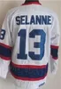 CCM Hockey Retro Jersey 8 Teemu Selanne Retire Vintage Classique Broderie Et Couture Équipe Couleur Mighty Violet Blanc Noir Bleu Rouge Vert Orange Respirant Haute