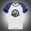 T-shirts pour hommes Hommes Coton T-shirt Vintage Glory Bounds Moto USA Imprimer Manches courtes Casual Drap Mode Régulier Solide O-Cou Tops