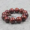 Charme pulseiras sangue sândalo buda grânulo pulseira vermelho mesmo material cowhair padrão 10 a 20mm corda de mão masculina e feminina