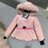 À la mode france monclair hiver dersigner manteau canadien pour femme vêtements d'extérieur costume de ski à capuche col en fourrure de renard coupe-vent, imperméable à l'eau veste en duvet d'oies anti-neige