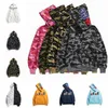 Designer Apes Mens Zipup Sweat à capuche Full Shark Sweats à capuche Femme Veste de camouflage Sweat à capuche Sweat à capuche Homme Femme Pull à manches longues Bapes Tech Fleece Cardigan m Zg00