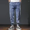 Men's Jeans Plus Size 7XL Men 2024 Fashion Baggy Patchwork Design Denim Pants Casual Pencil Male Elastic Waist Trousers