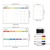 Whiteboards Magnetic Kit Daily Weekly Monthly Planner Kalender Kylskåp Magnet Ritning Pen Radera 231009