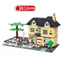 City Architecture Villa Cottage Model Building Blocks Compatible Friends Beach Hut Modular Home House Village Construction Toys