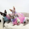 Cat Costumes Winter Sphinx Cats Clothes Cotton Kittens Jumpsuit Warm Clothing For Sphynx Pet Plus Velvet Thickening DevonRex Ragdoll