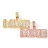 Custom Name Necklace Gift Personal Baguette letters Pendant Chain Iced Out Rock Candy Letters Pendant Necklace Jewelry Gift235l