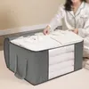 Cajas de almacenamiento Bins Non Woven Fabric Maneta Organizador de bolsas de colchas con cubierta nórdica con cremallera debajo de la cama 231009