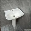 Zlewki łazienkowe Ceramiczne Washbasin Podłoga łazienkowa do pojedynczego dorzecza Domowe Budynek ogrodowe Oprawy łazienkowe OT9JG