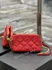 Cross Body Classic Sheepskin Shoulder Bag Designer Purse Diamond Quilted Double Zipper Handväska Fashion dragkedja myntficka kuvert inslaget med metalllogotyp