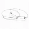 Bangle 2 stuks Rvs Verstelbare Draad Bedelarmband 58 63mm Voor DIY Sieraden Armbanden Maken Findings313W